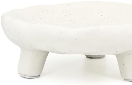 Accessoryway Three-Legs Ceramic Bowl 8 White Footed