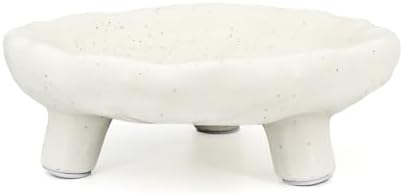 Accessoryway Three-Legs Ceramic Bowl 8 White Footed