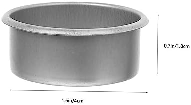 BUGUUYO 24pcs Silver Rimmed Iron Candle Holders