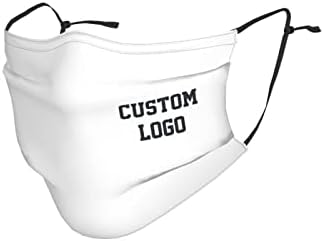 Custom Face Mask with Photo Text Logo Adjustable Reusable Cloth Cover