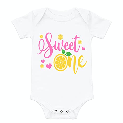 Sweet One 1st Birthday Lemon Shirt for Baby Girl 18M