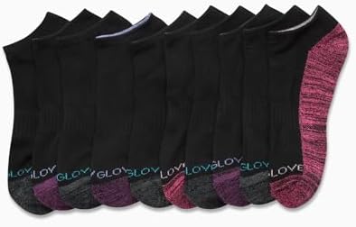 Body Glove Girls 10 Pack No Show Ankle Socks