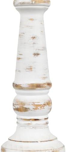 Northlight Wooden Spindle Candle Holder - 12 Antique White 1