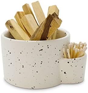 Bursera White Ceramic Bowl with Side Slot