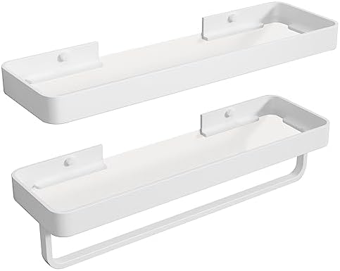Danpoo 16-Inch Floating Bathroom Shelves with Towel Bar