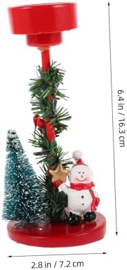 Gatuida Christmas Snowman Candle Holder Resin Statue 1