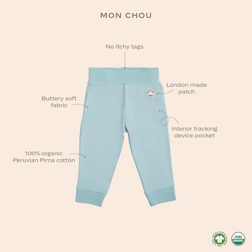 MON CHOU Organic Cotton Ribbed Joggers for Baby