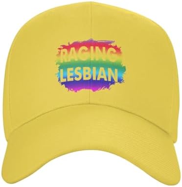 Raging Lesbian Curved Brim Snapback Hat for Men Women