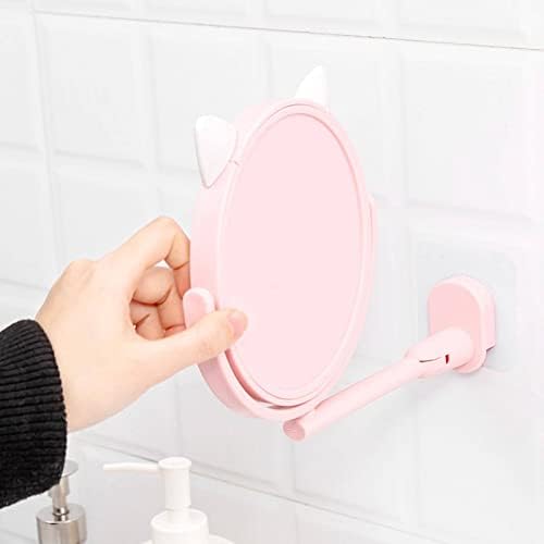 ZSQZJJ Foldable Wall Hanging Small Mirror with Rotating Bracket