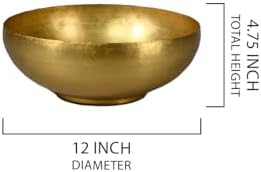 Serene Spaces Living Decorative Brass Bowl 12 Diameter