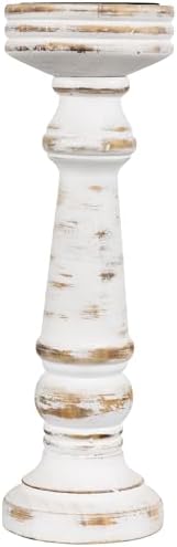 Northlight Wooden Spindle Candle Holder - 12 Antique White 1