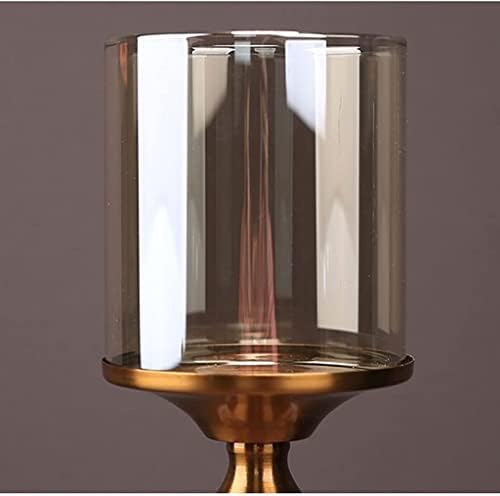 Candelabra Candlestick Holders with Glass Covers