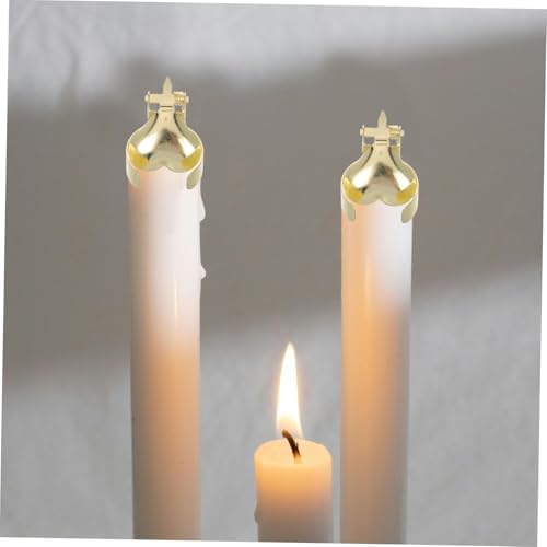 Zerodeko 2Pcs Heart Shaped Metal Candle Snuffer Elegant Design