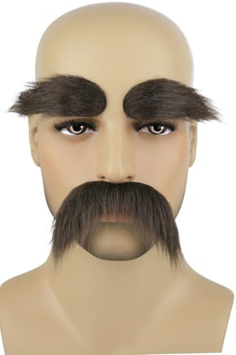 TWAYFEL Self-Adhesive Fake Mustache for Halloween Party