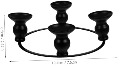 PRETYZOOM Iron Taper Candle Holder Ring for Christmas Wreath