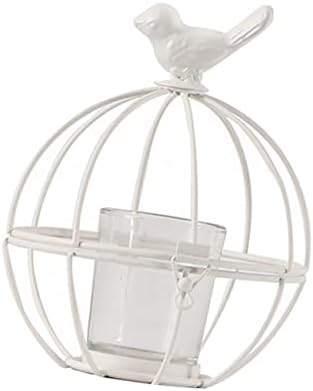 ABOOFAN Iron Candlestick Holder with Glass Bowl