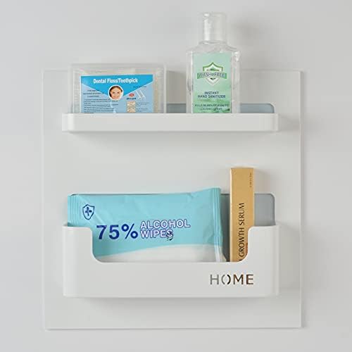 MATIMASU Bedside Shelf Organizer - Wall Mounted 87 x 87 x 2 Inches White