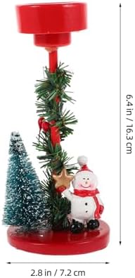 Exquisite Resin Snowman Candle Holder Winter Wedding Decor 1