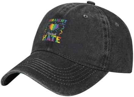 RTATBY Straight Against Hate Washed Denim Baseball Cap
