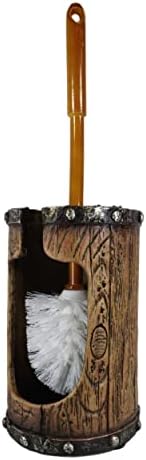 Ebros Gift Rustic Western Scroll Art Toilet Brush Set