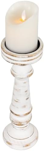 Northlight Wooden Spindle Candle Holder - 12 Antique White 1