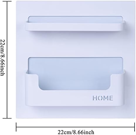MATIMASU Bedside Shelf Organizer - Wall Mounted 87 x 87 x 2 Inches White
