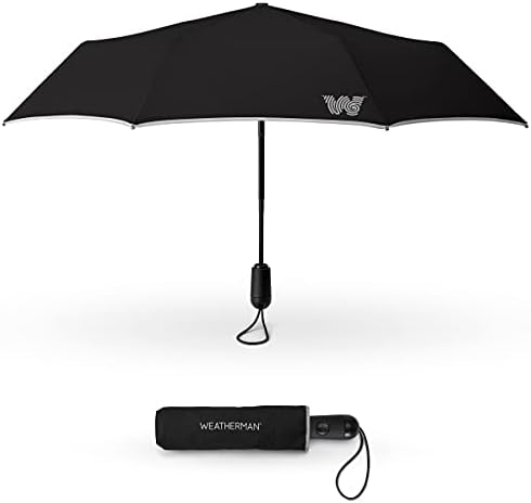 Weatherman Compact Mini Umbrella - Windproof for 45 MPH