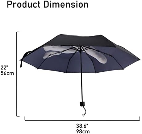 Uooiu TinaWood Funny Middle Finger Umbrella Black