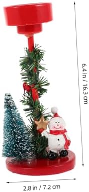 VINTORKY Cute Retro Snowman Candle Holder