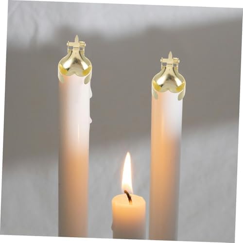Alipis 2Pcs Heart Shaped Metal Candle Snuffer Reusable