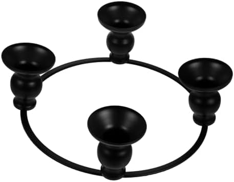 Iron Black Christmas Candle Holder Ring 1