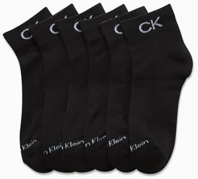 Calvin Klein Girls Quarter Socks 6 Pack