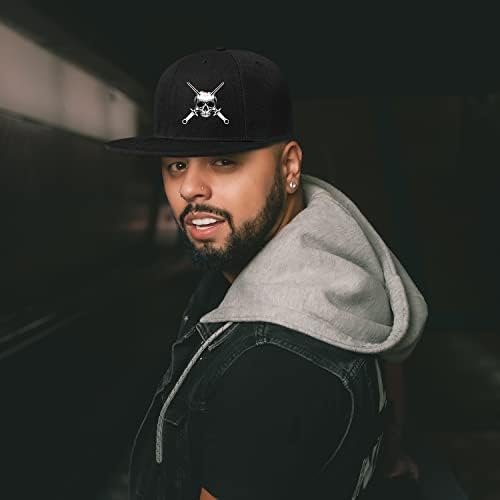 Adjustable Black Snapback Hat for Men and Women