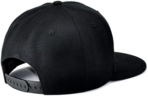 Tijeyi Adjustable Black Skull Finger Flat Bill Snapback Hat for Men