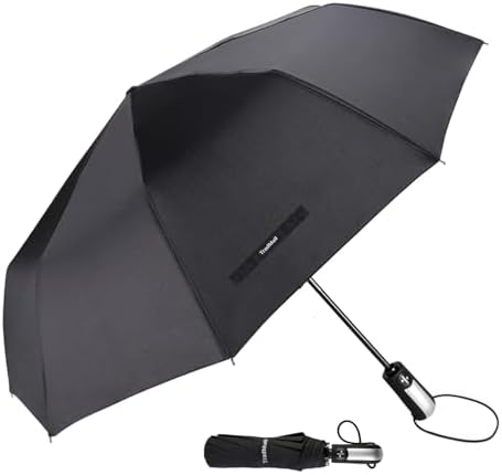 TradMall Windproof Travel Umbrella with 46 Inches Canopy