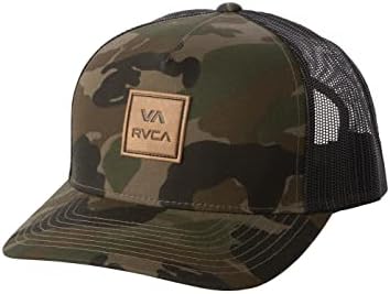 RVCA Mens Structured Trucker Hat with Stretch Mesh Back