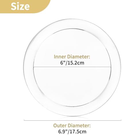 Nuptio Clear Glass Candle Holder 7 Inches Wedding Centerpiece Tray