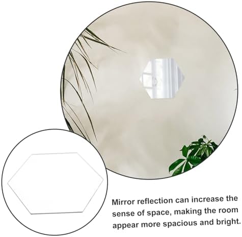 Cabilock Acrylic Hexagon Wall Mirror Easy to Clean
