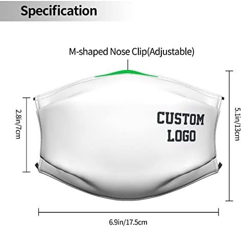 Custom Face Mask with Photo Text Logo Adjustable Reusable Cloth Cover