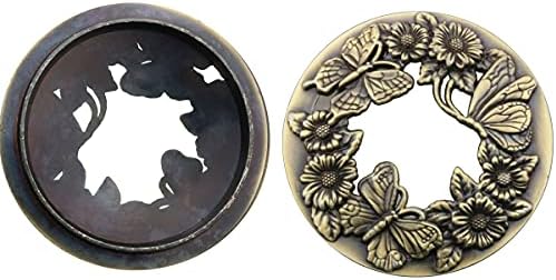 ITROLLE Antique Bronze Butterfly Candle Topper Shade Cover