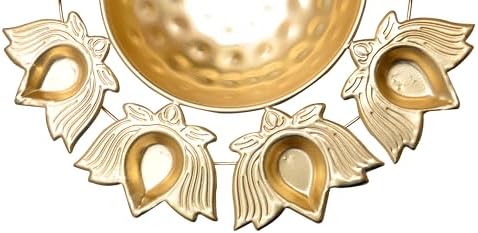 Handcrafted Brass Lotus Diya Urli 12 Inch Decorative Bowl
