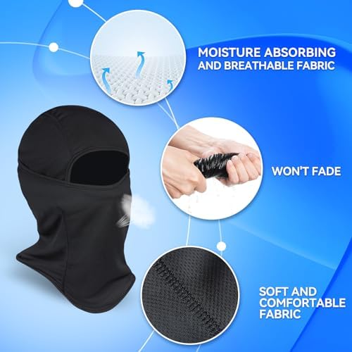 3 Pack Balaclava Ski Masks - UPF 50 Windproof Winter Face Cover