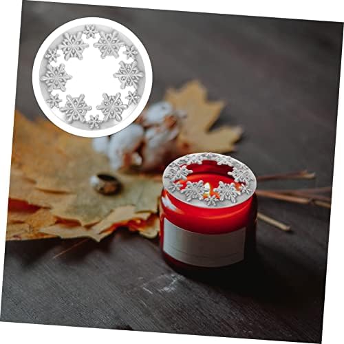 TOKIDNY Snowflake Candle Lid Zinc Alloy Christmas Decor 1