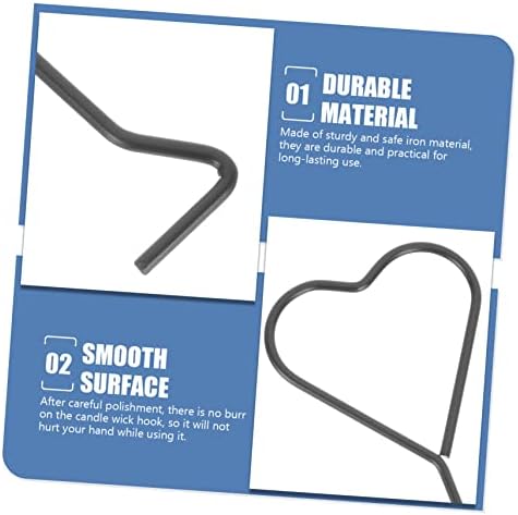 Happyyami Iron Heart-Shaped Candle Wick Dipper 4 Pack