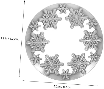 TOKIDNY Snowflake Candle Lid Zinc Alloy Christmas Decor 1