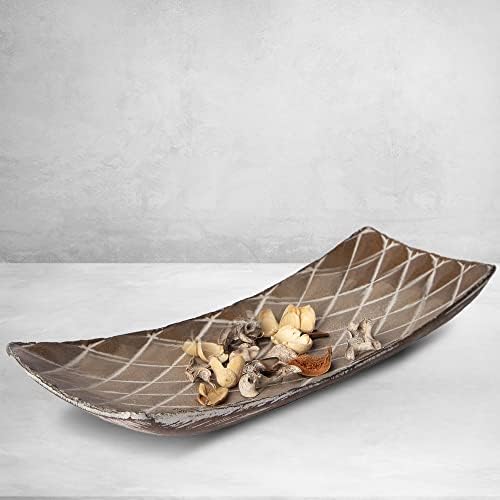 Porto Boutique Brown Decorative Wooden Tray