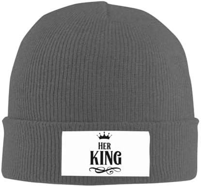 Winter Warm Knitted Hat for Girls Black Cap with Elastic Band