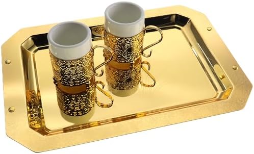 Pack of 3 14x98 Inch Iron Gold Serving Trays