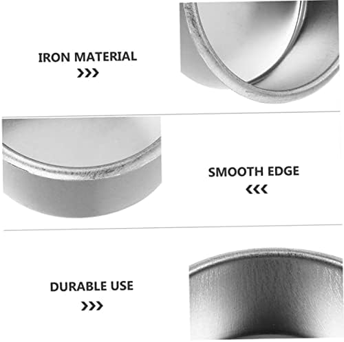 HOOTNEE 24pcs Silver Rimmed Iron Candle Holders