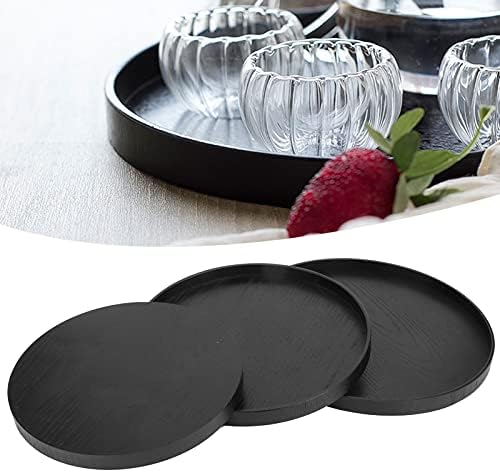 Gigicial Wooden Round Decorative Tray